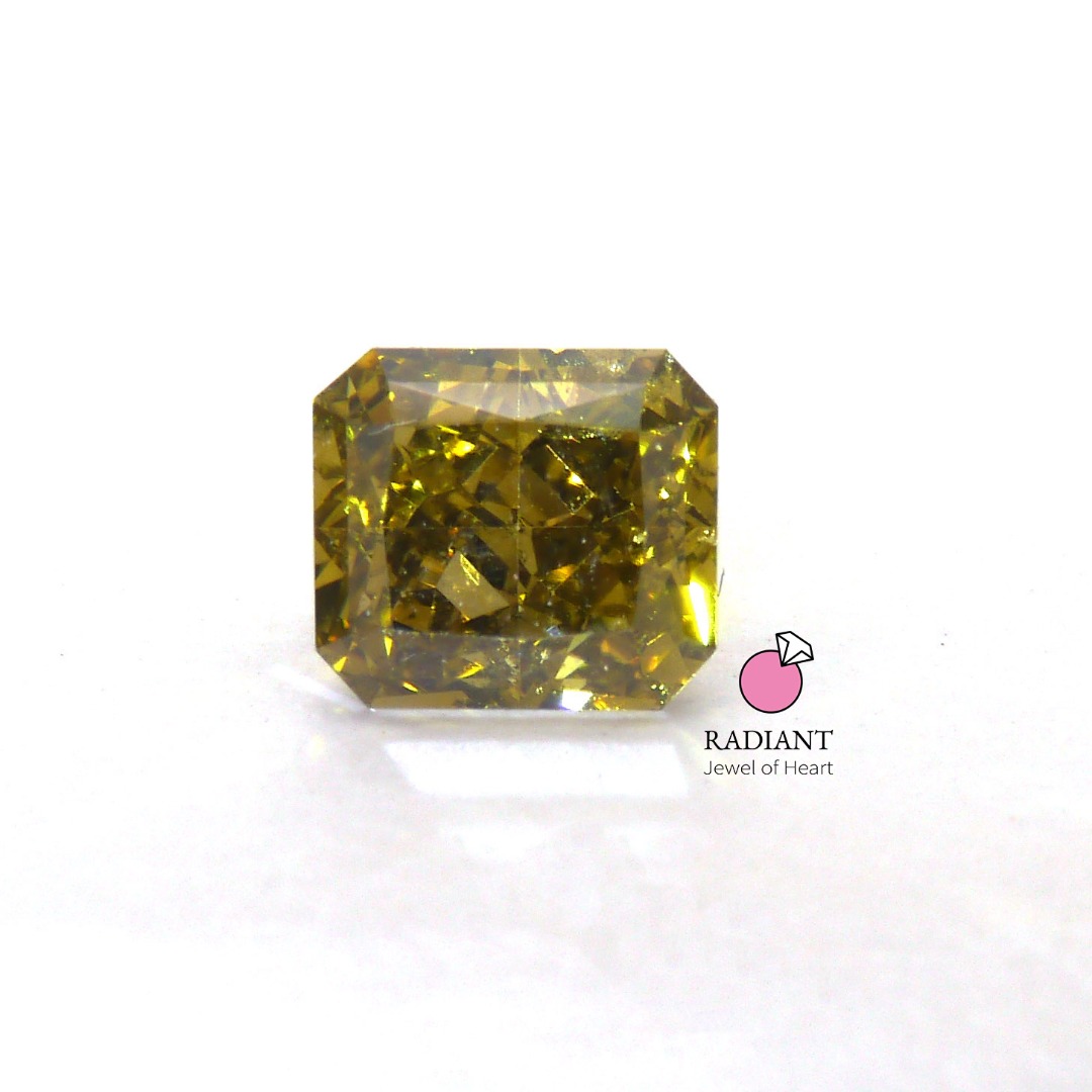 0.54 Natural Fancy Deep Brownish Greenish Yellow SI2 Diamond