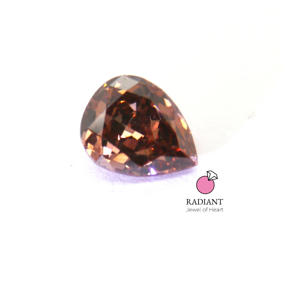0.56 Natural Fancy Deep Pink Brown VS1 Diamond