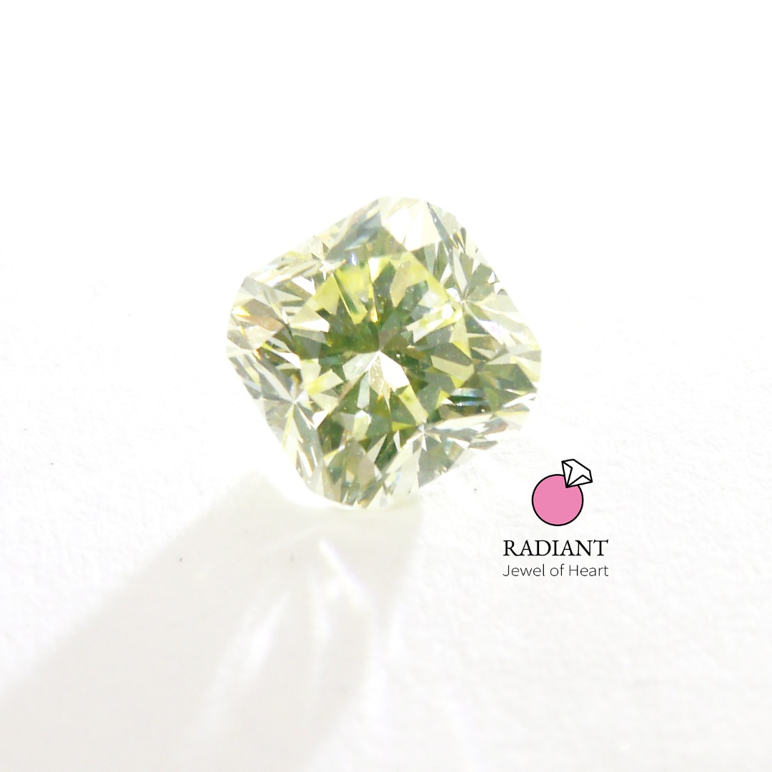 0.65 Natural Light Greenish Yellow SI1 Diamond