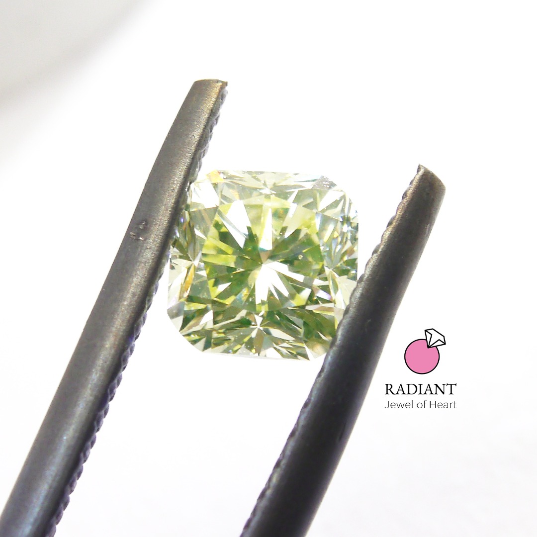 0.65 Natural Light Greenish Yellow SI1 Diamond