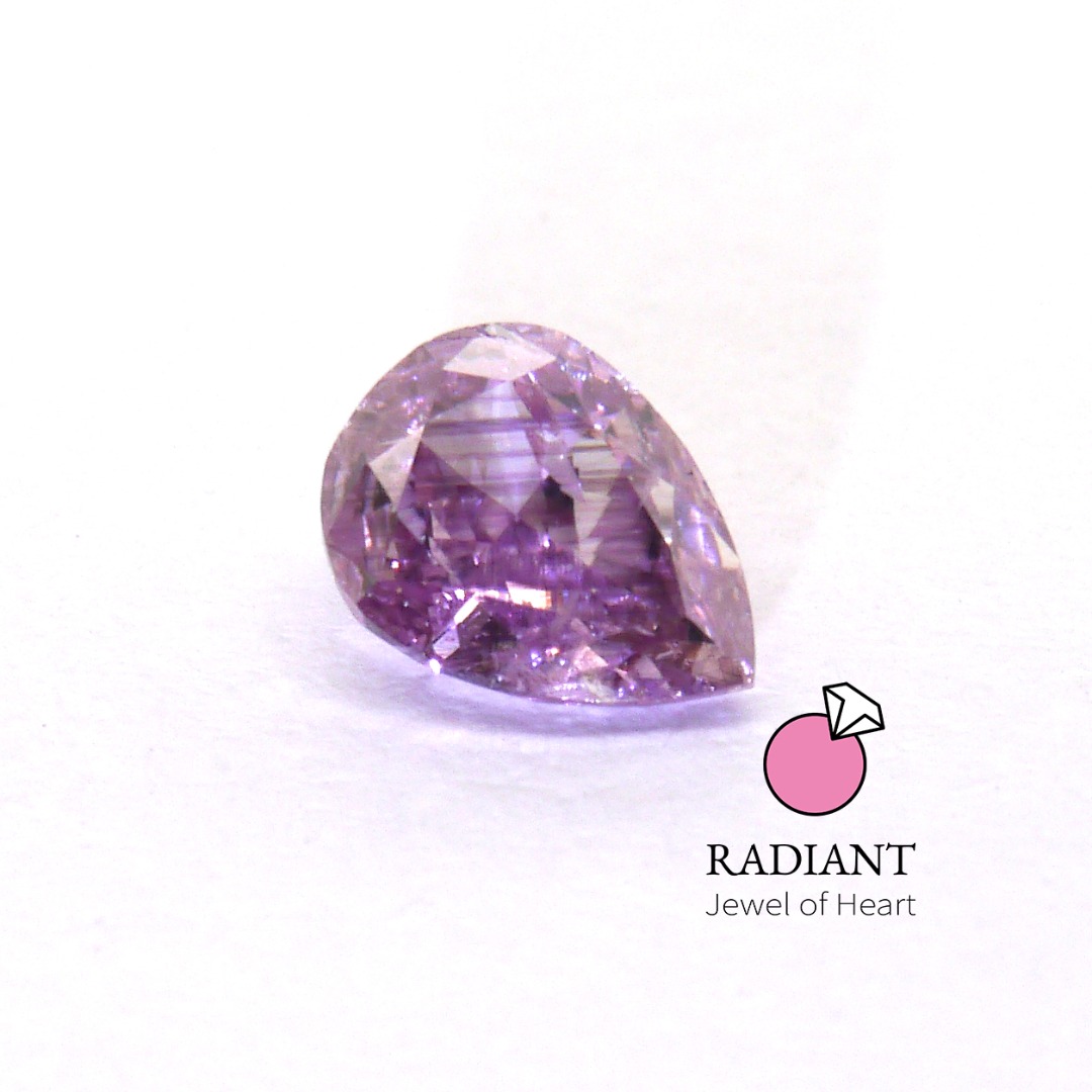 0.17 Natural Fancy Deep Pink Purple Diamond