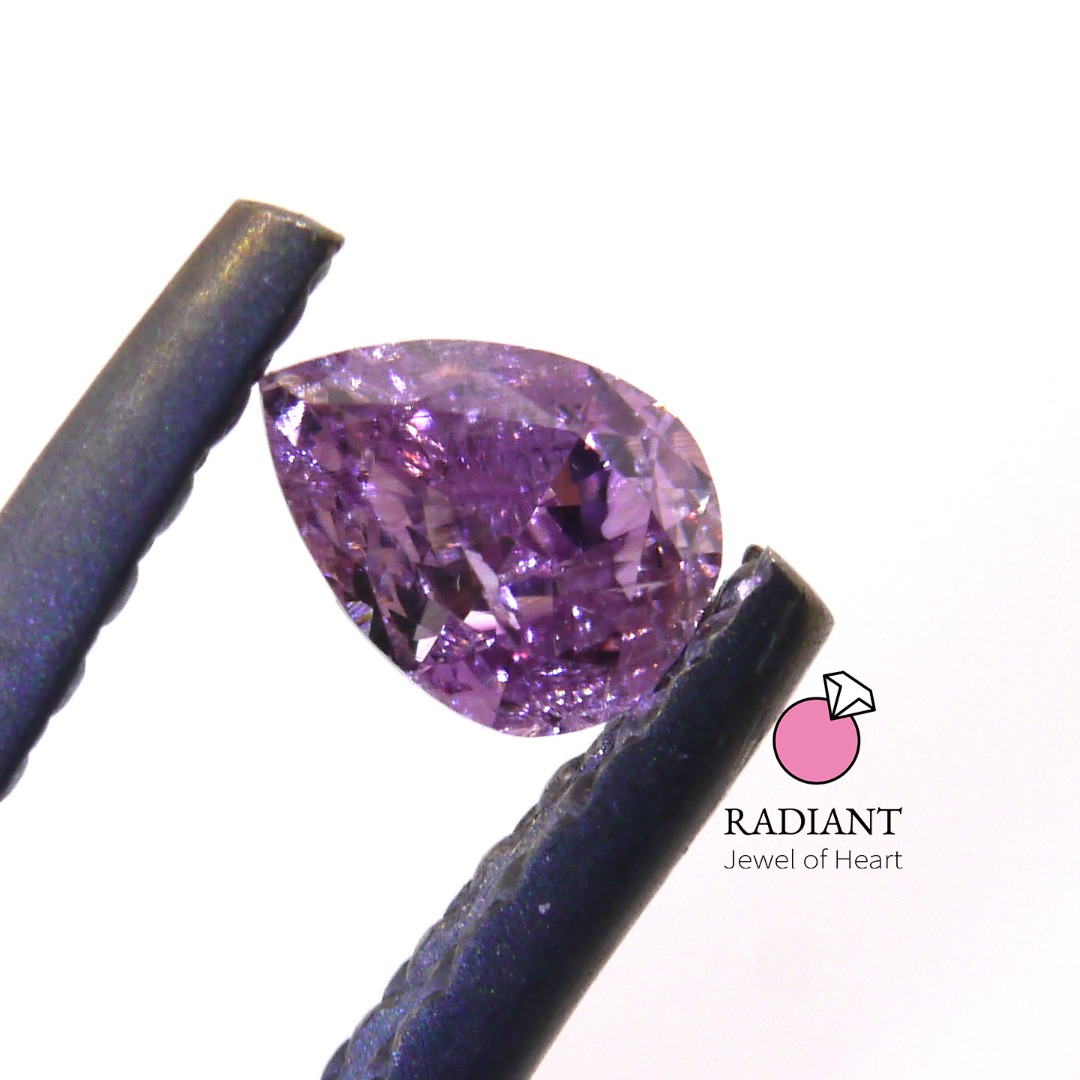 0.17 Natural Fancy Deep Pink Purple Diamond