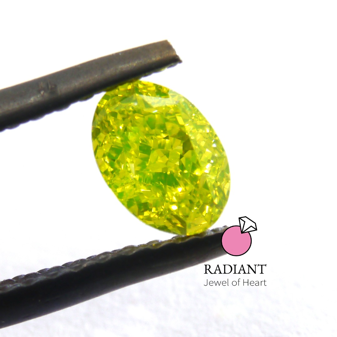 0.51 Fancy Vivid Greenish Yellow VVS2 Natural Color Diamond (SOLD)