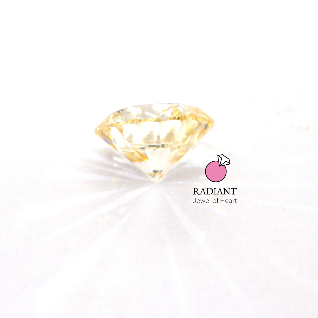 0.51 Natural Fancy Light Orange Yellow si1 Diamond