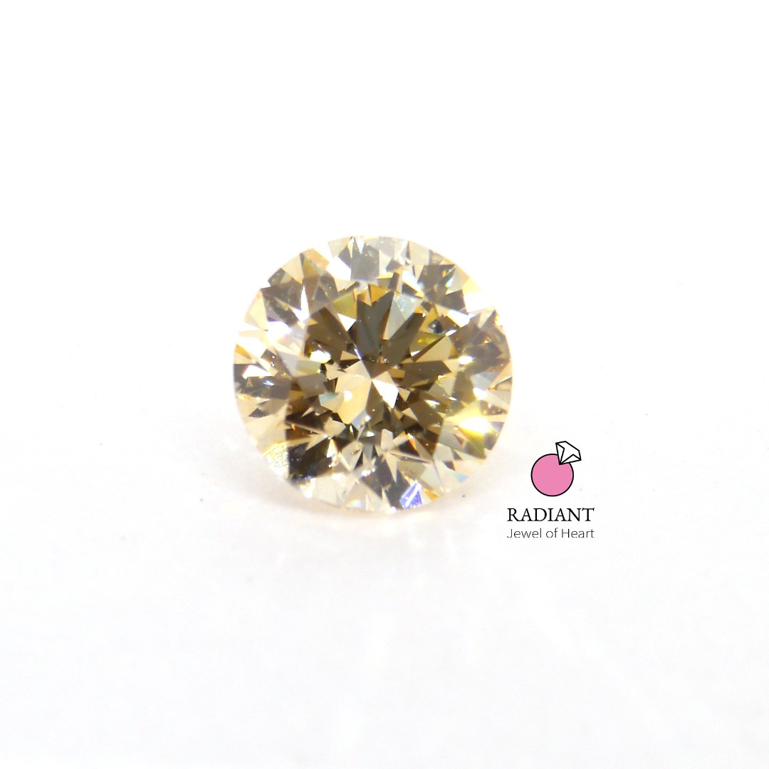 0.51 Natural Fancy Light Orange Yellow si1 Diamond