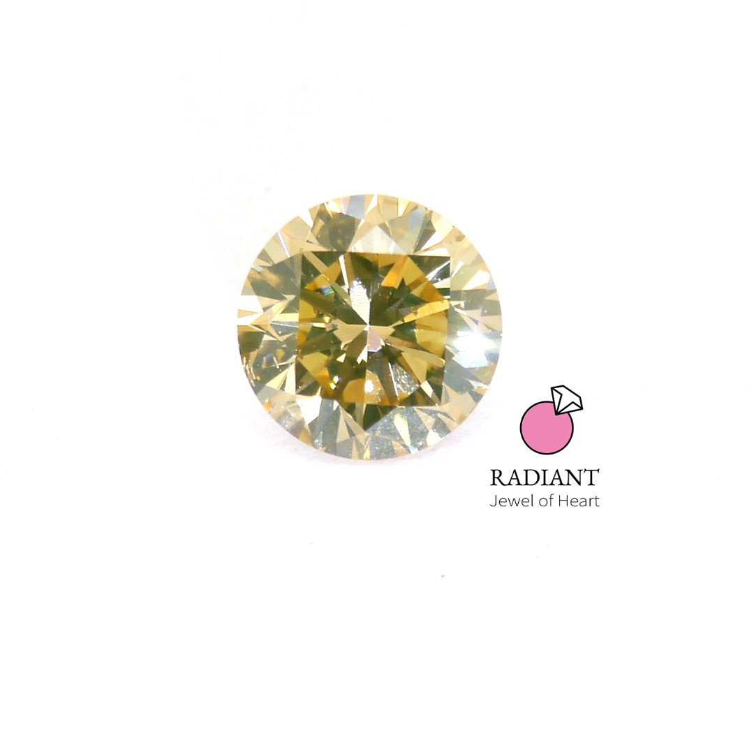 0.38 Natural Fancy Brownish Orangy Yellow SI2 Diamond