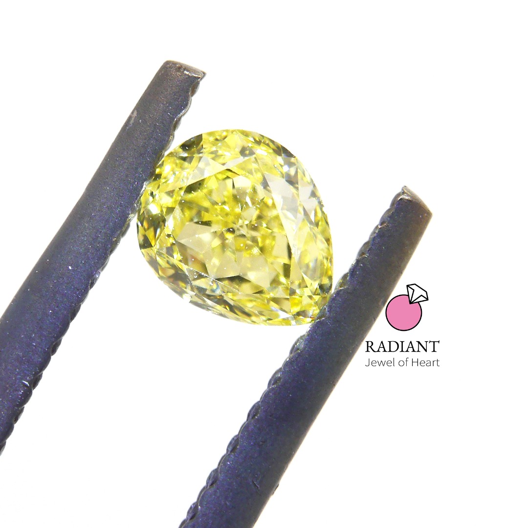 0.44 Natural Fancy Yellow VS1 Diamond