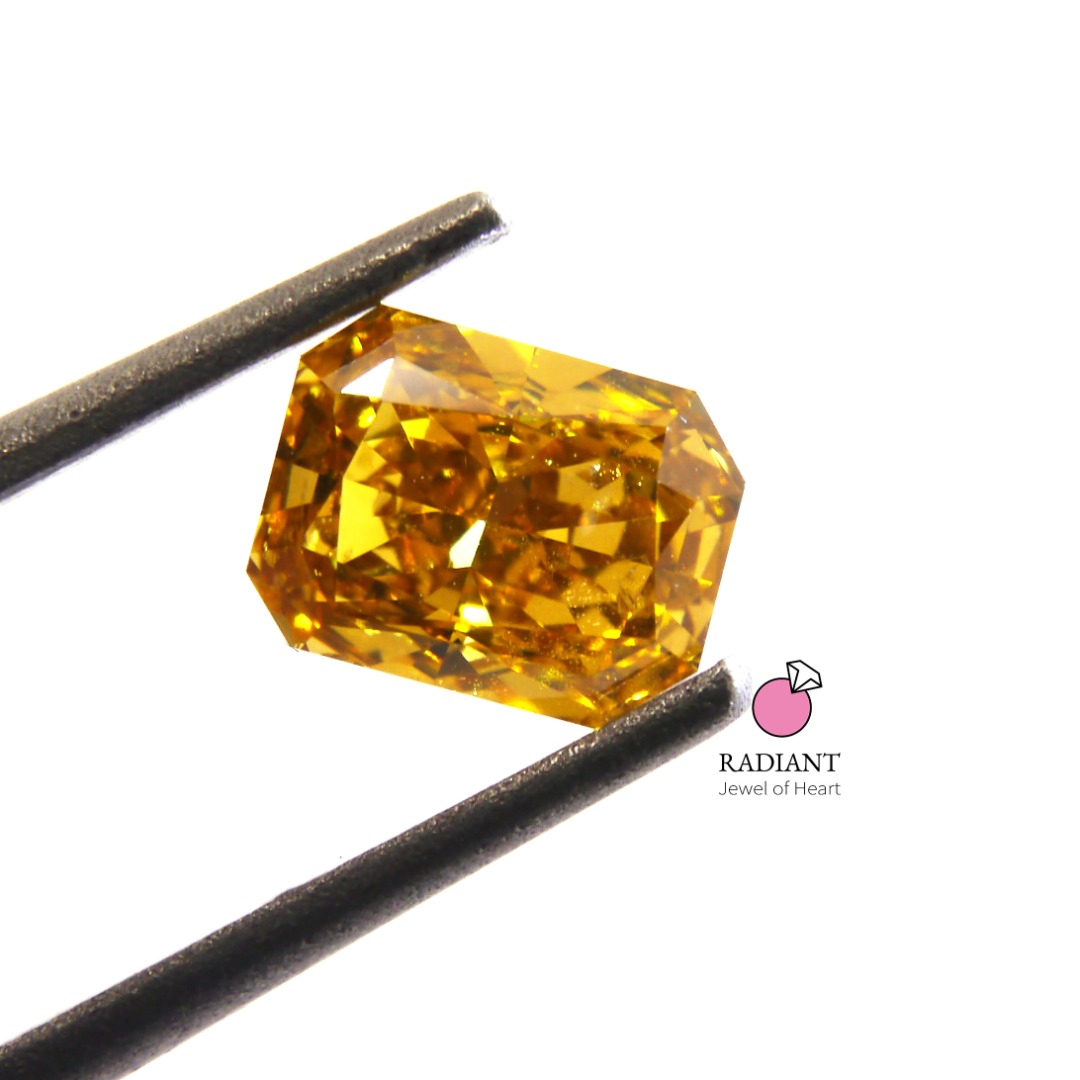 0.81 Natural Fancy Deep Brownish Orangy Yellow SI2 Diamond