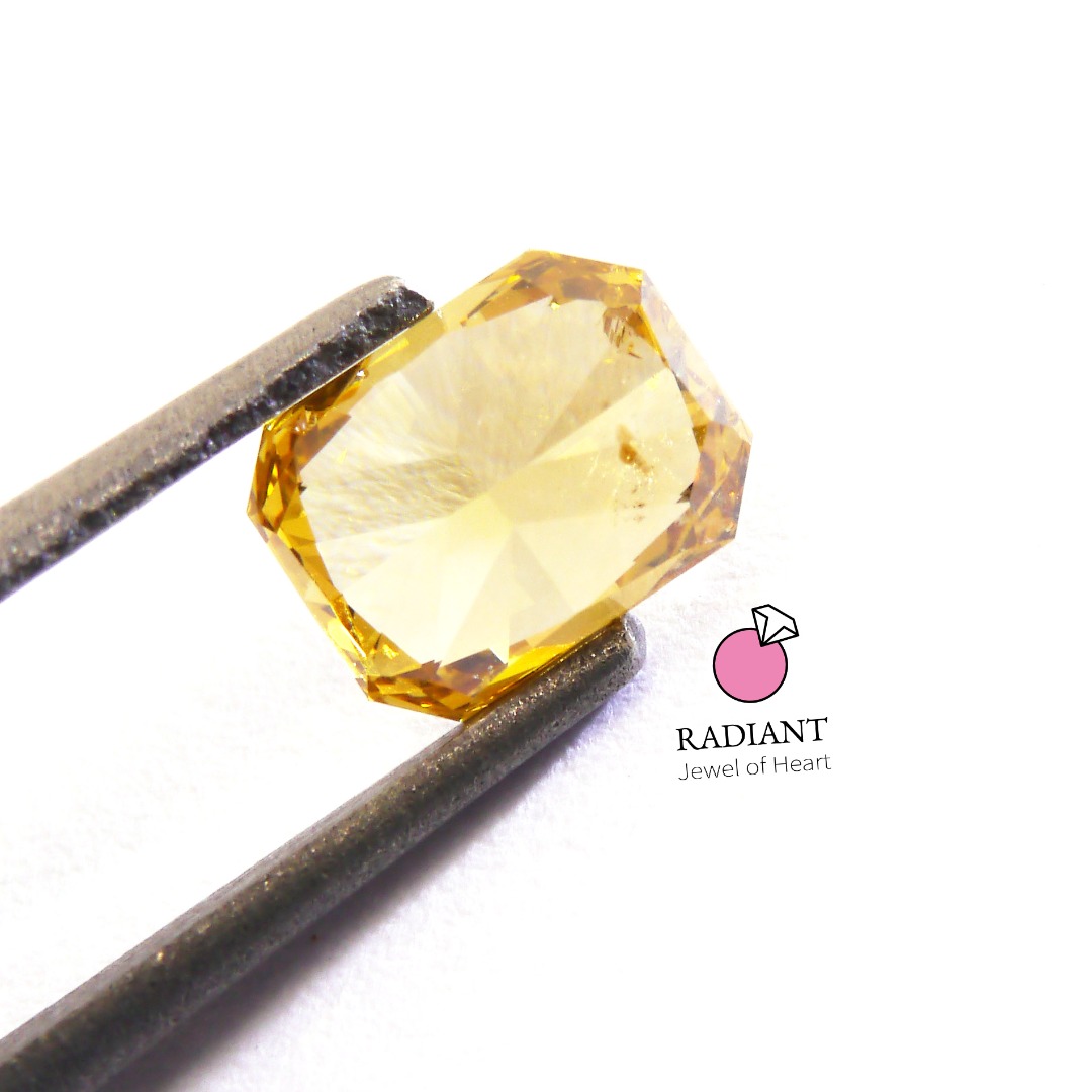 0.81 Natural Fancy Deep Brownish Orangy Yellow SI2 Diamond