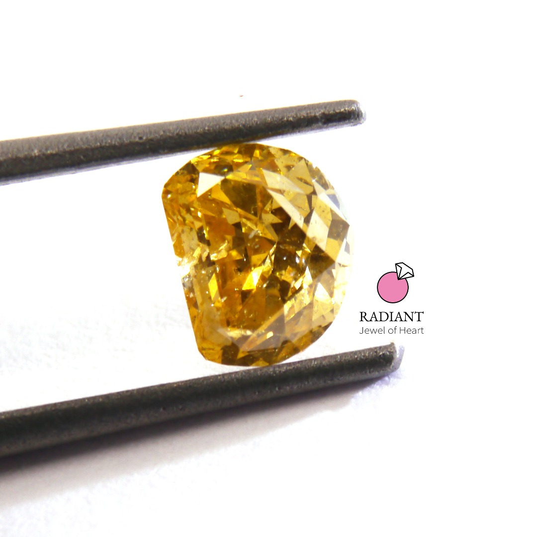 0.80 Natural Fancy Deep Brownish Orangy Yellow Diamond