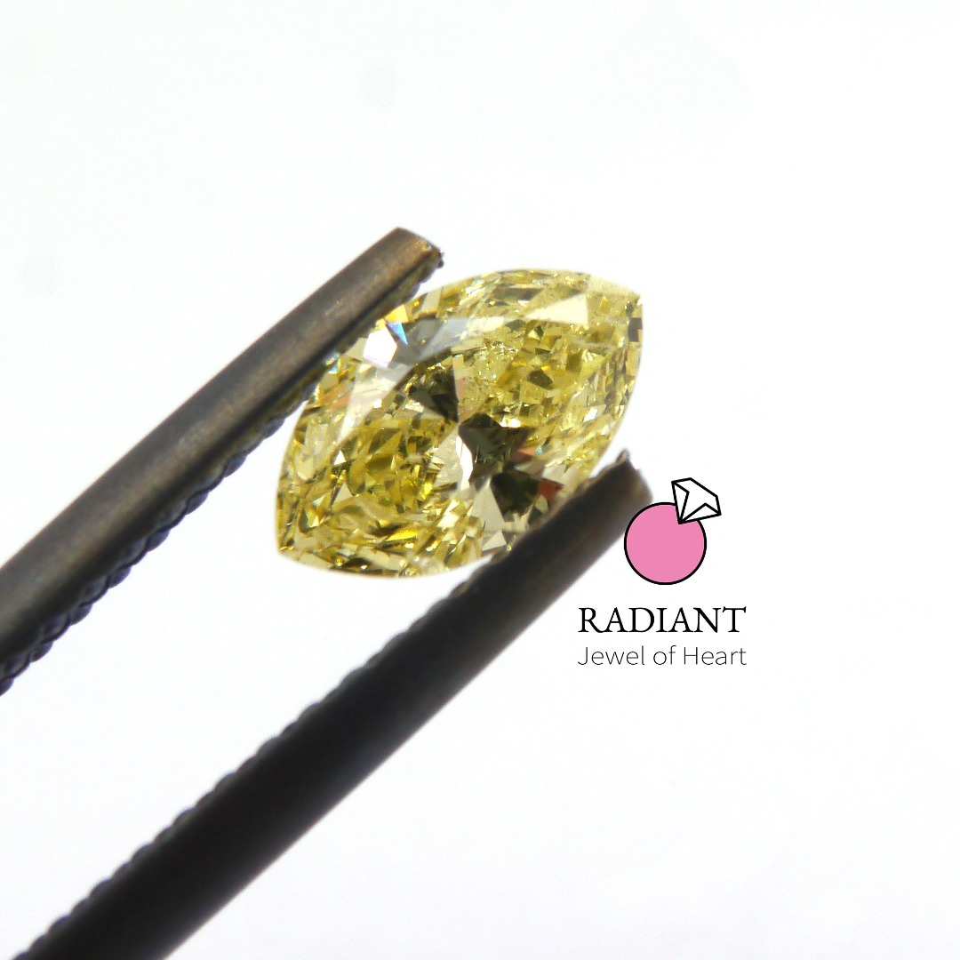 0.44 Natural Fancy Yellow SI2 Diamond