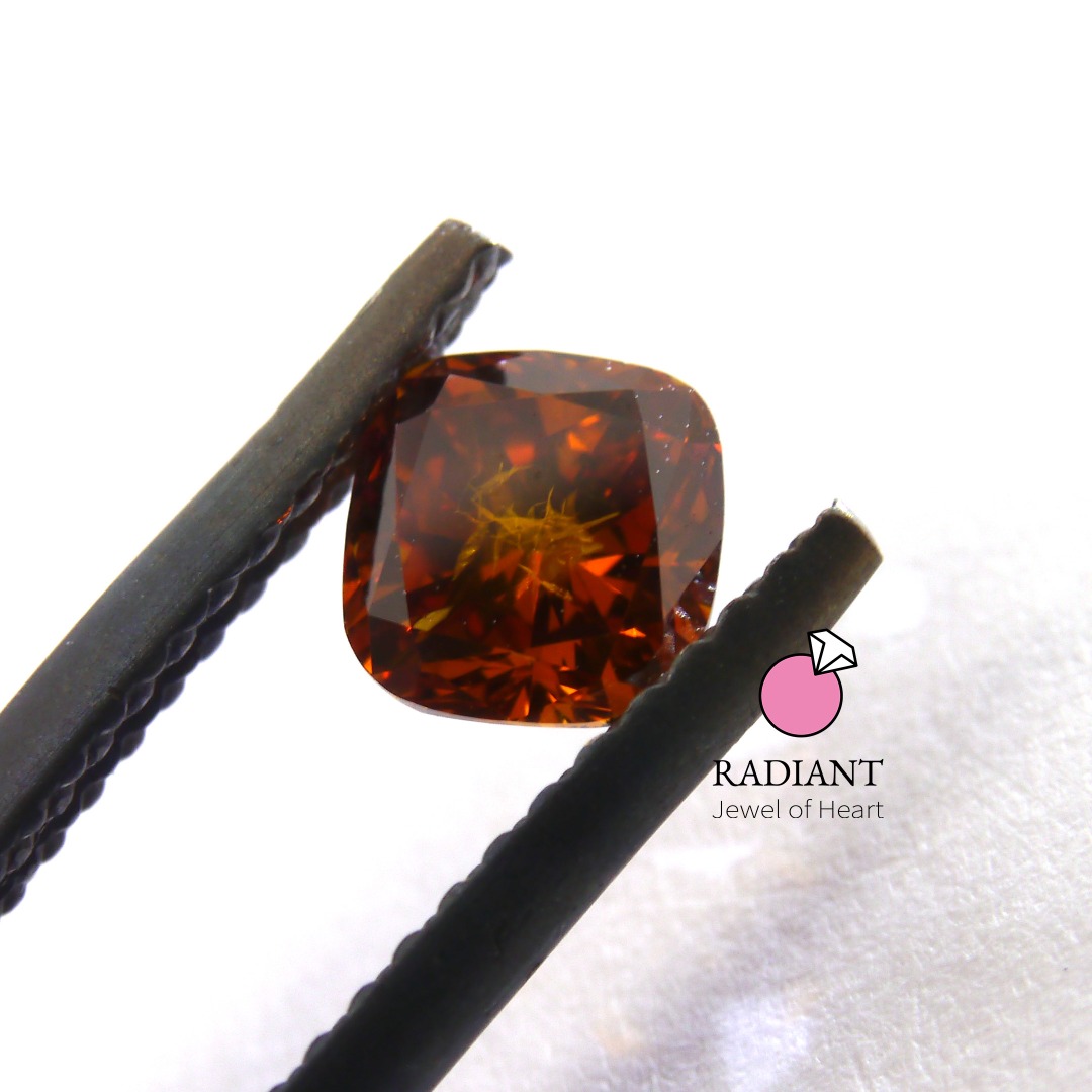 0.70 Natural Fancy Deep Brownish Yellowish Orange SI2 Diamond