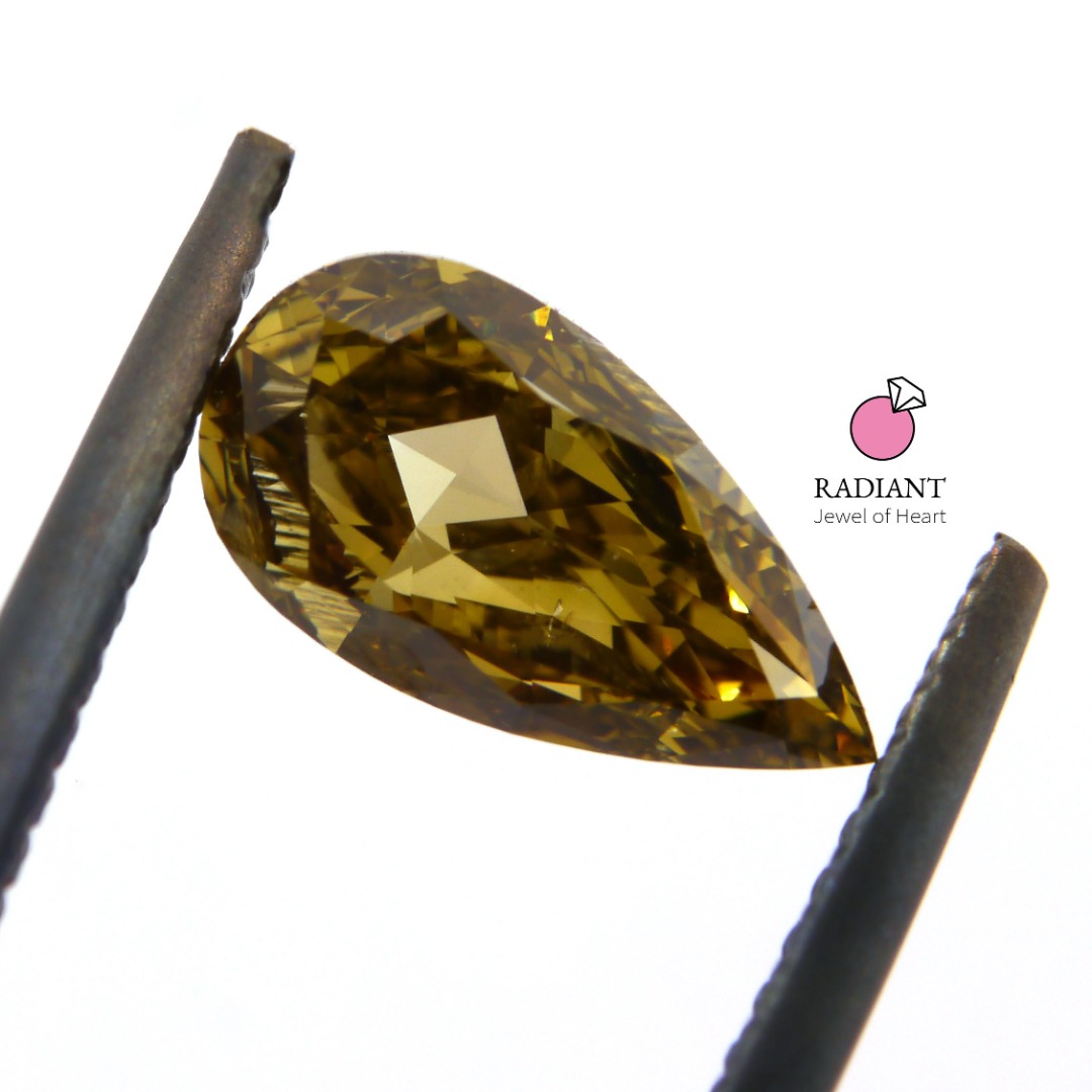 1.01 Natural Fancy Deep Brown Greenish Yellow (chameleon) I1 Diamond