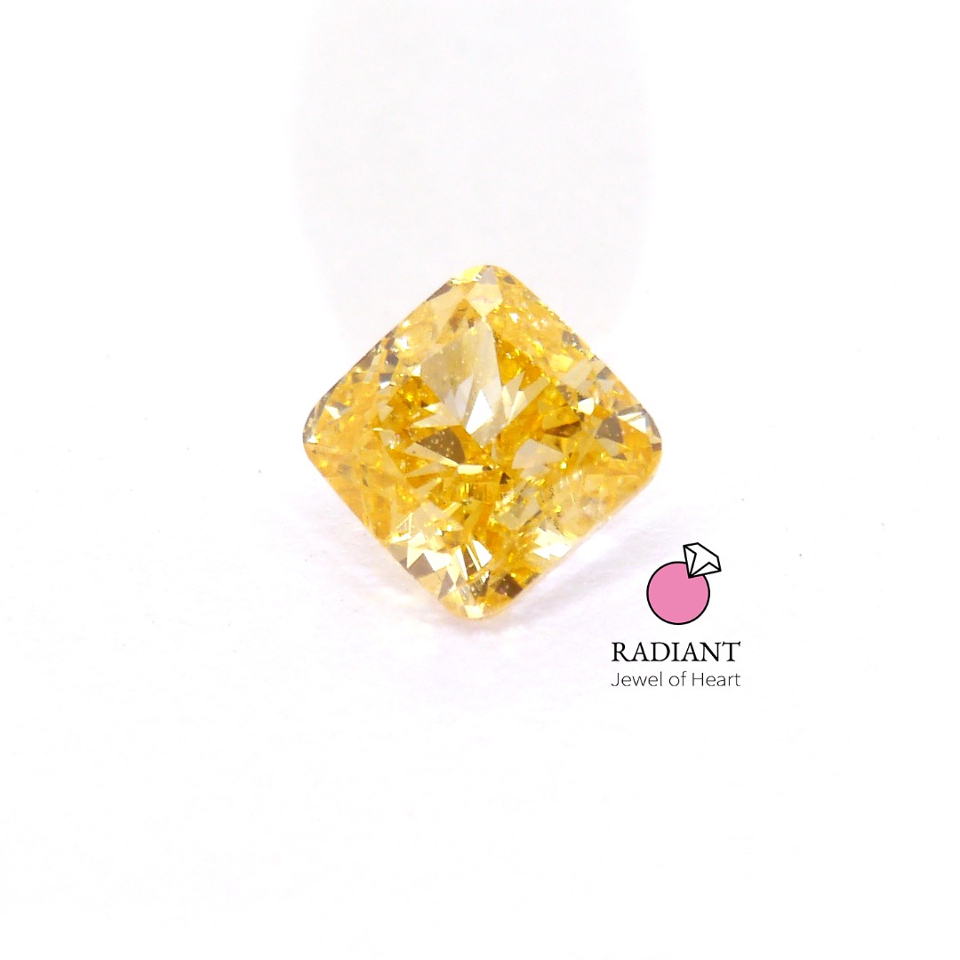 0.28 Natural Fancy Intense Yellow Orange Diamond