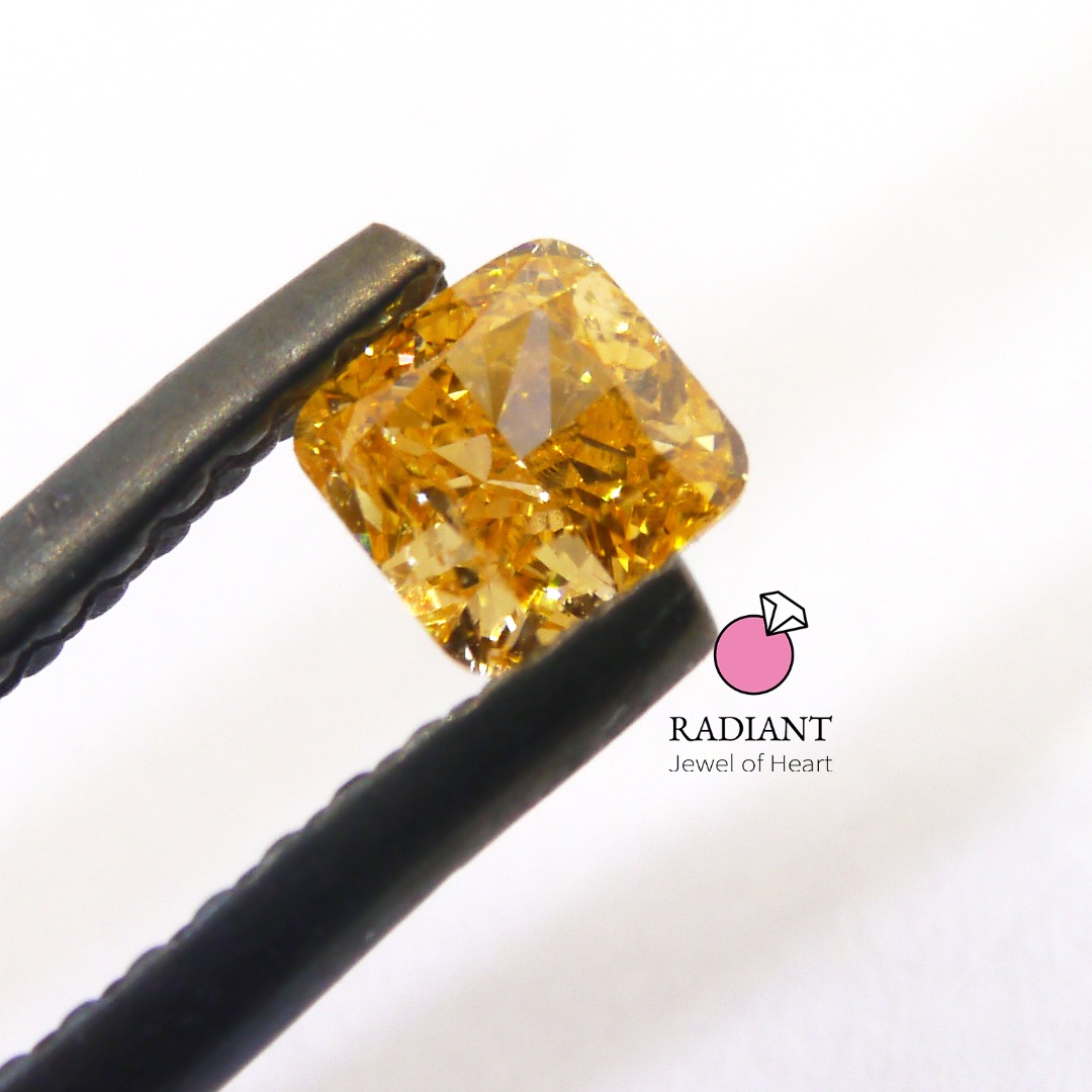 0.28 Natural Fancy Intense Yellow Orange Diamond