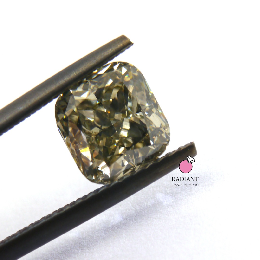 1.81 Natural Fancy Gray-Greenish Yellow I1 Diamond