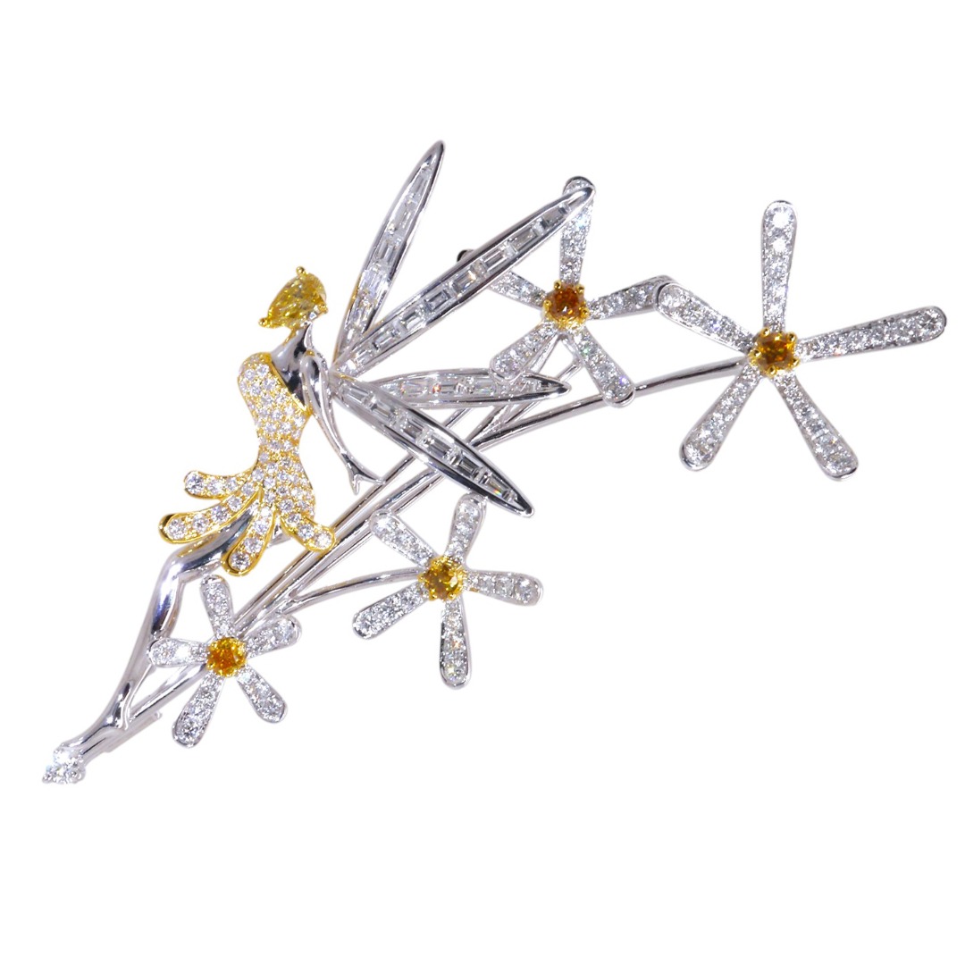 花仙子彩鑽胸針