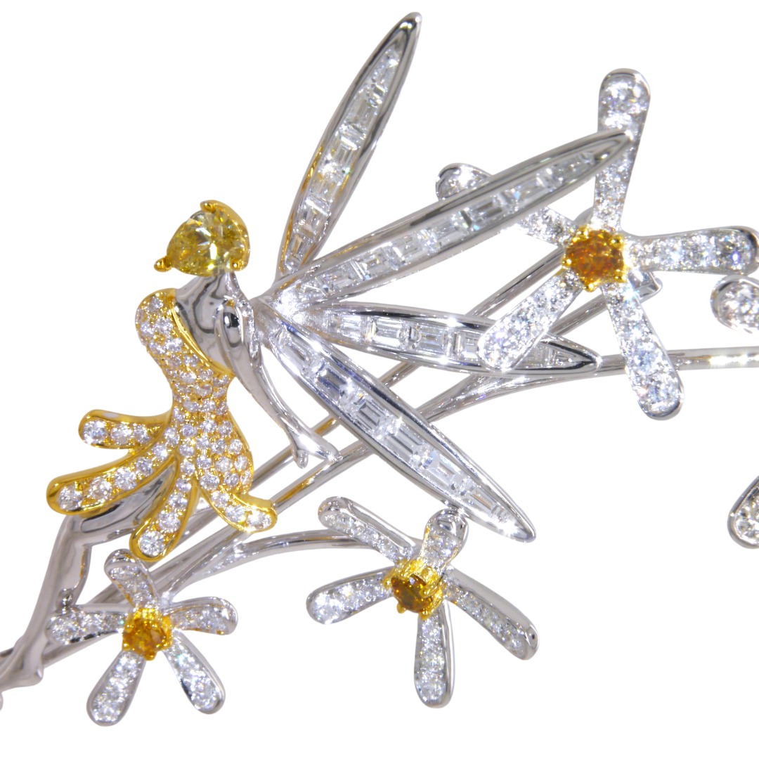 花仙子彩鑽胸針