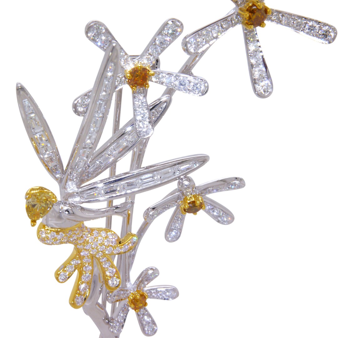 花仙子彩鑽胸針