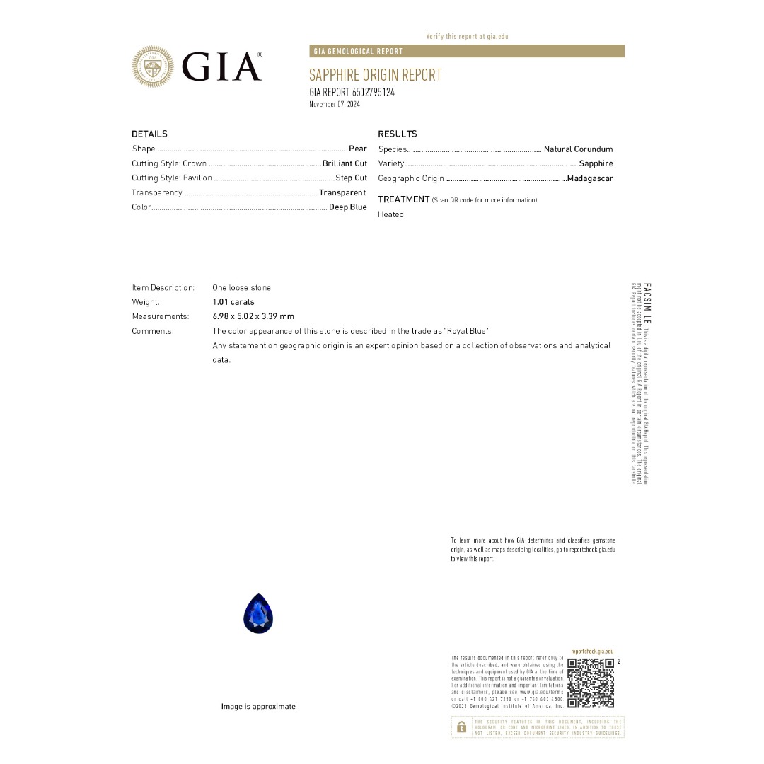 皇家藍藍寶石鉑金鑽戒